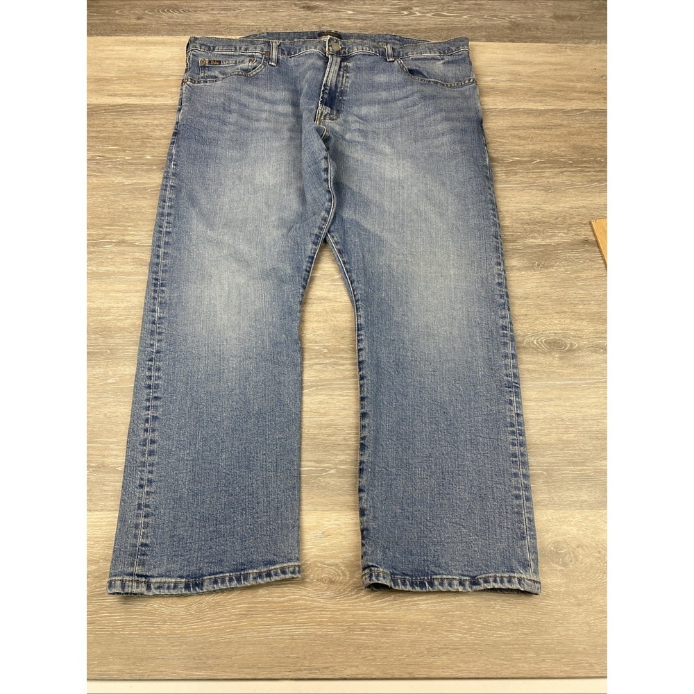 Polo Ralph Lauren Jeans Hampton Relaxed Straight Blue Denim Mens 42x30 (42x28) - Picture 8 of 12